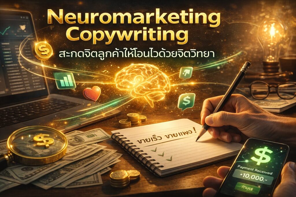 Neuromarketing Copywriting, จิตวิทยาการขาย, เขียนแคปชั่นขายของ, Reptilian Brain, เทคนิคปิดการขาย