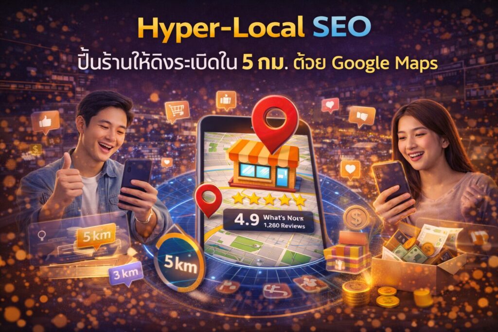 Hyper-Local SEO, Google Business Profile, Google Maps Marketing, ร้านใกล้ฉัน, SEO ร้านอาหาร