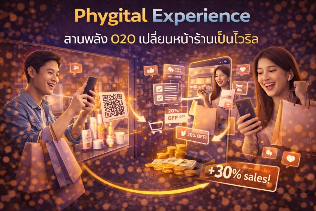 Phygital Experience, O2O Marketing, Retailtainment, การตลาดออฟไลน์, สร้างไวรัล