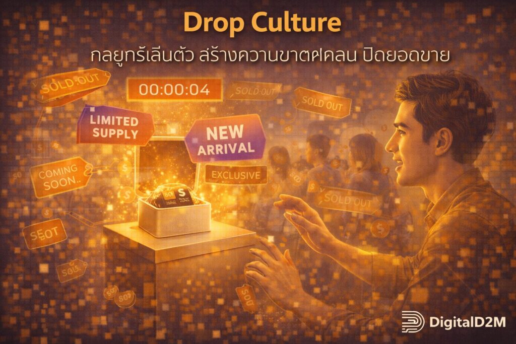 Drop Culture, Artificial Scarcity, กลยุทธ์สร้างความขาดแคลน, FOMO Marketing, จิตวิทยาการขาย