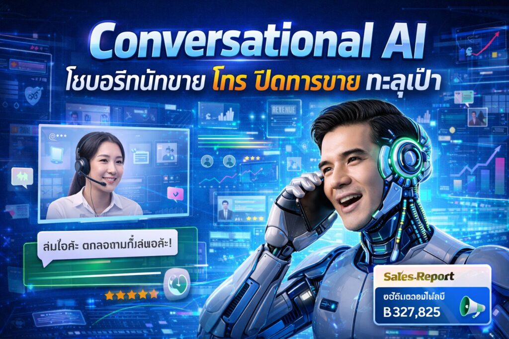 Conversational AI, เครื่องมือ AI, ปิดการขาย, ยอดขาย, การตลาดออนไลน์