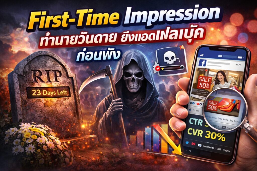 First-Time Impression, ยิงแอดเฟสบุ๊ค, โฆษณาออนไลน์, วัดผลโฆษณา, ค่าแอดแพง