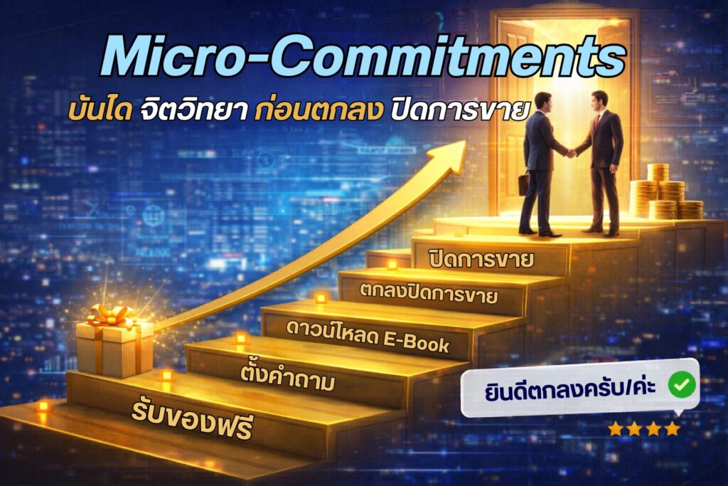 Micro-Commitments, เทคนิคการขาย, ปิดการขาย, จิตวิทยา, ยอดขาย