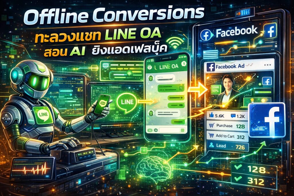 Offline Conversions, LINE OA, ยิงแอดเฟสบุ๊ค, ปิดการขาย, วัดผลโฆษณา