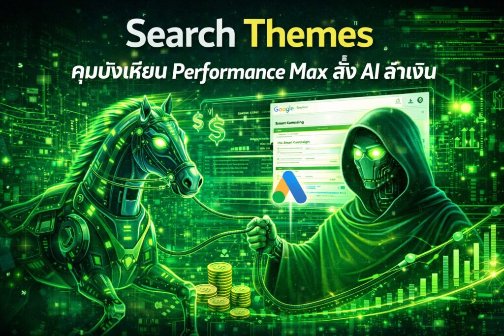 เจาะลึกวิชา Search Themes ใน Performance Max เลิกปล่อยให้ AI ออกทะเล สอน ยิงแอด Google ควบคุมทิศทาง โฆษณาออนไลน์ ลดช่วงเวลาเรียนรู้ให้ทำกำไรไวขึ้น