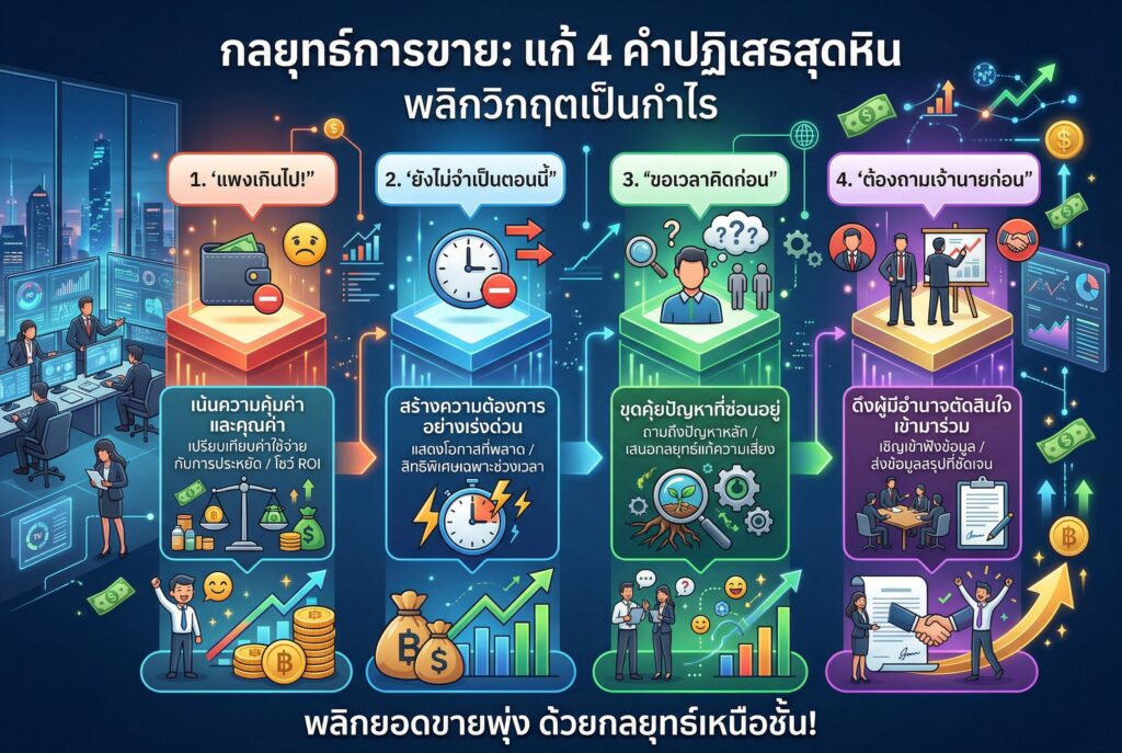 กลยุทธ์การขาย, เทคนิคปิดการขาย, พนักงานขาย, จิตวิทยาการขาย, อบรมเซลส์