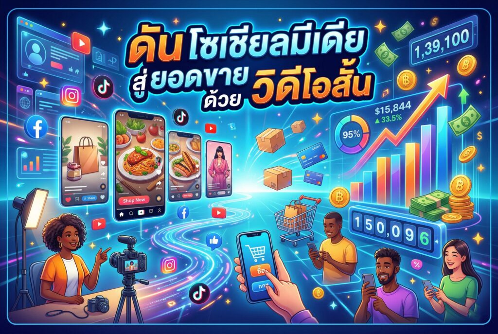 วิดีโอสั้น, ขายของออนไลน์, โซเชียลมีเดีย, คอนเทนต์, เพิ่มยอดขาย