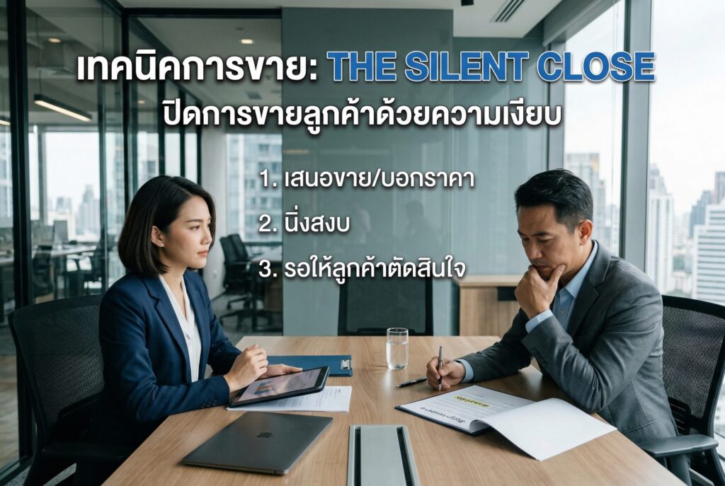 เทคนิคการขาย, ปิดการขาย, อาวุธความเงียบ, ลูกค้า, The Silent Close