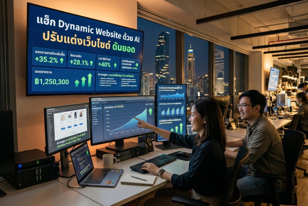 AI ปรับแต่งเว็บไซต์, Dynamic Website, เพิ่มยอดขาย, เครื่องมือ AI, ประสบการณ์ลูกค้า