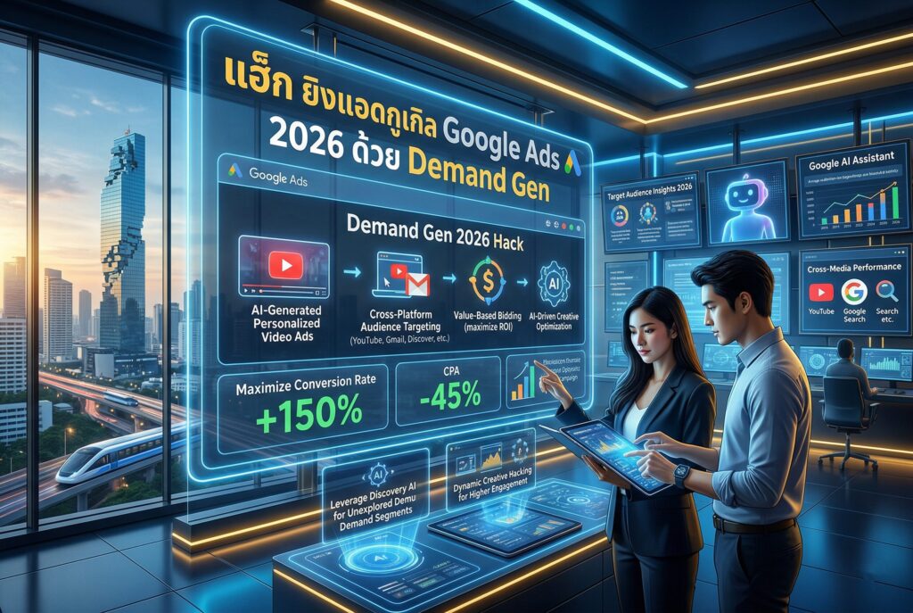 ยิงแอดกูเกิล, Google Ads 2026, Demand Gen, Generative AI, สร้างยอดขาย