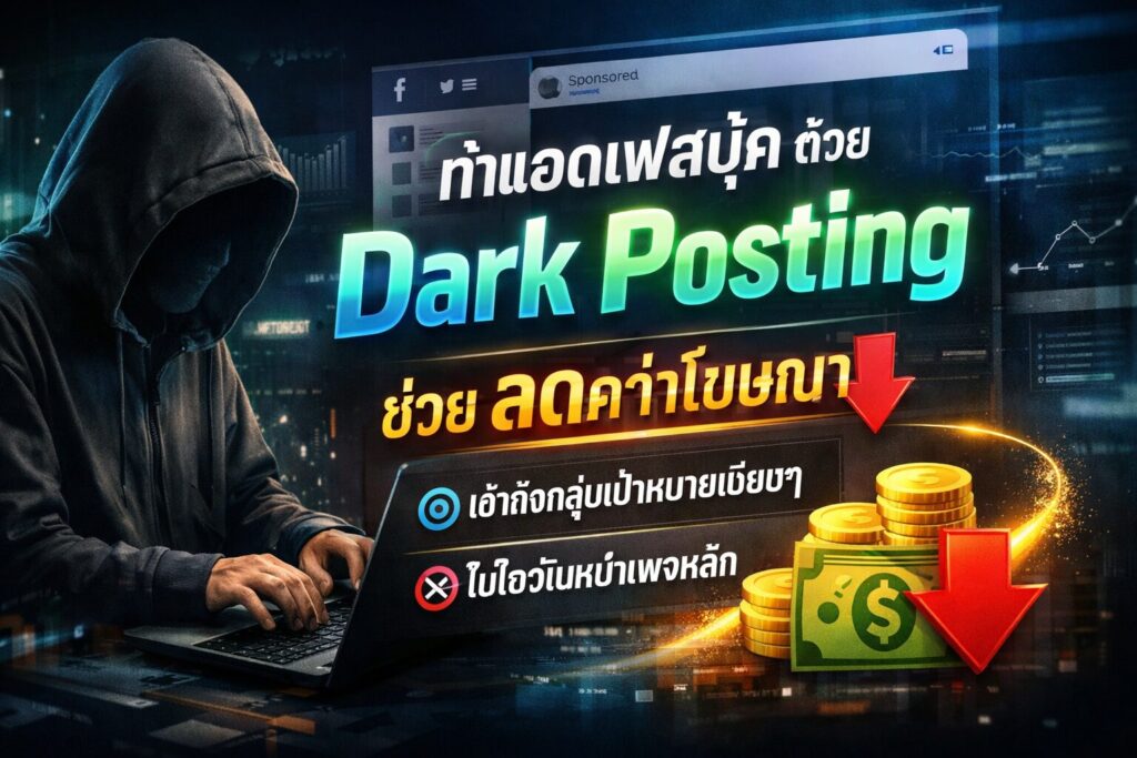 ยิงแอดเฟสบุ๊ค, ลดค่าโฆษณา, Creator Whitelisting, Dark Posting, เทคนิคการตลาดออนไลน์, UGC Creators, Influencer Marketing, Facebook Ads 2026, Micro-Influencer, Affiliate Marketing