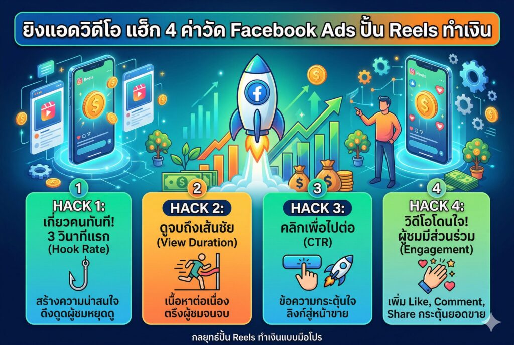 ยิงแอดวิดีโอ, ค่าวัด Facebook ads, วิเคราะห์แอด, ยิงแอดเฟสบุ๊ค, โฆษณา Reels