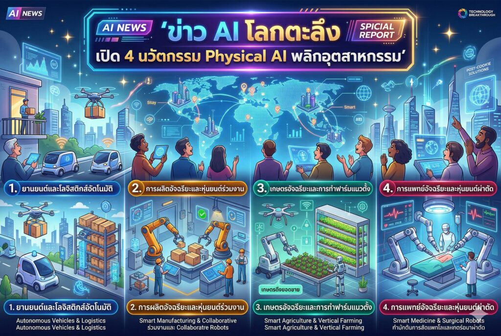 ข่าว AI, Physical AI, หุ่นยนต์อัจฉริยะ, เทคโนโลยีอนาคต, อุตสาหกรรม