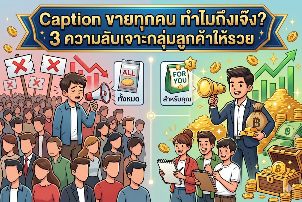 ขายทุกคน, เจาะกลุ่มลูกค้า, การตลาดออนไลน์, เพิ่มยอดขาย, โฆษณาเฟสบุ๊ค