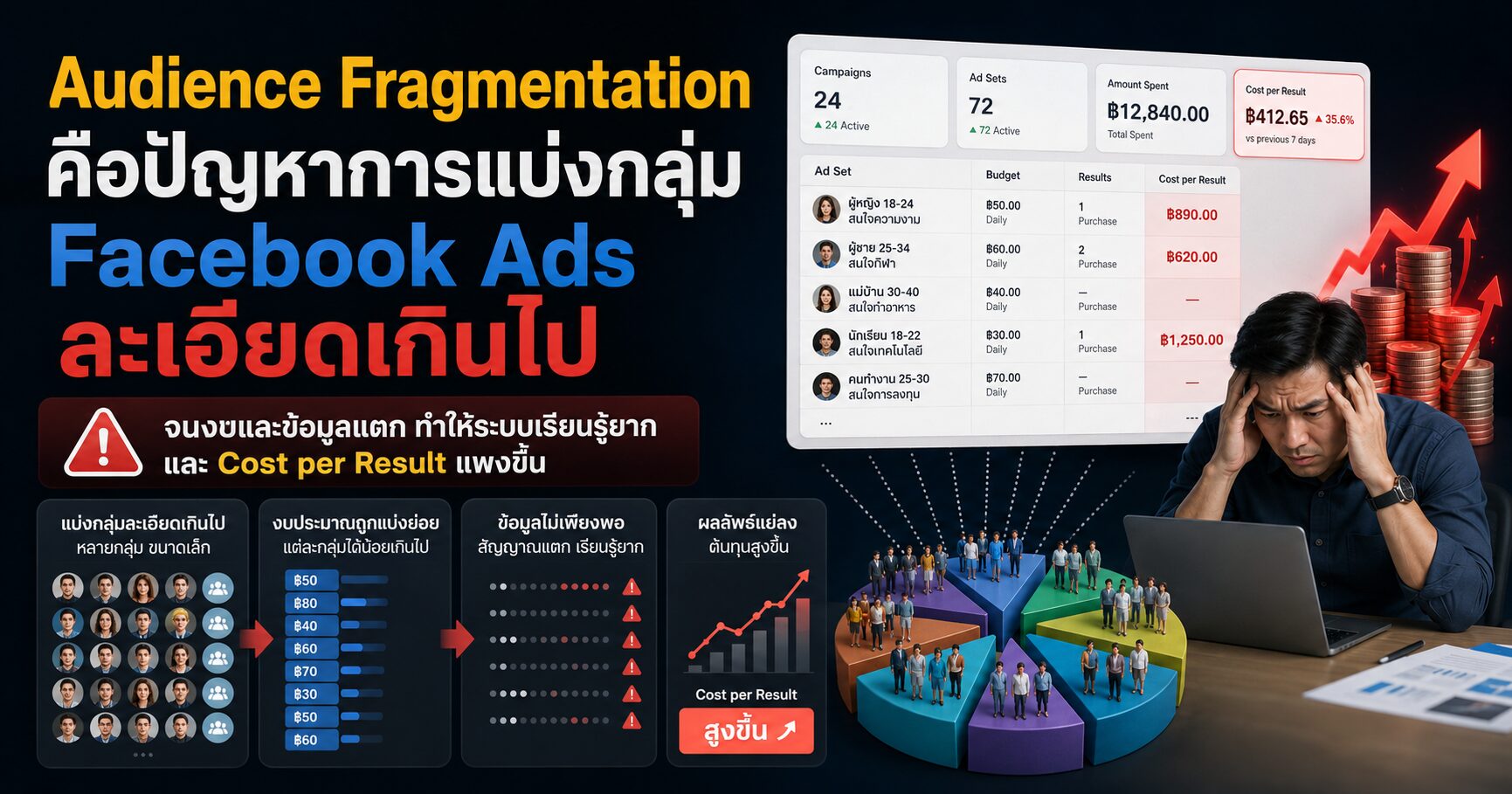 Audience Fragmentation คืออะไร แบ่งกลุ่ม Facebook Ads ละเอียดเกินไปจนระบบเรียนรู้ยาก