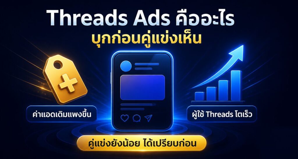 Threads Ads คืออะไร: เริ่มก่อนคู่แข่งบุกแพลตฟอร์มใหม่ Meta