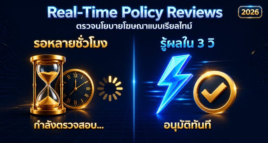 Real-Time Policy Reviews Google Ads 2026: รู้ผลใน 3 วิ