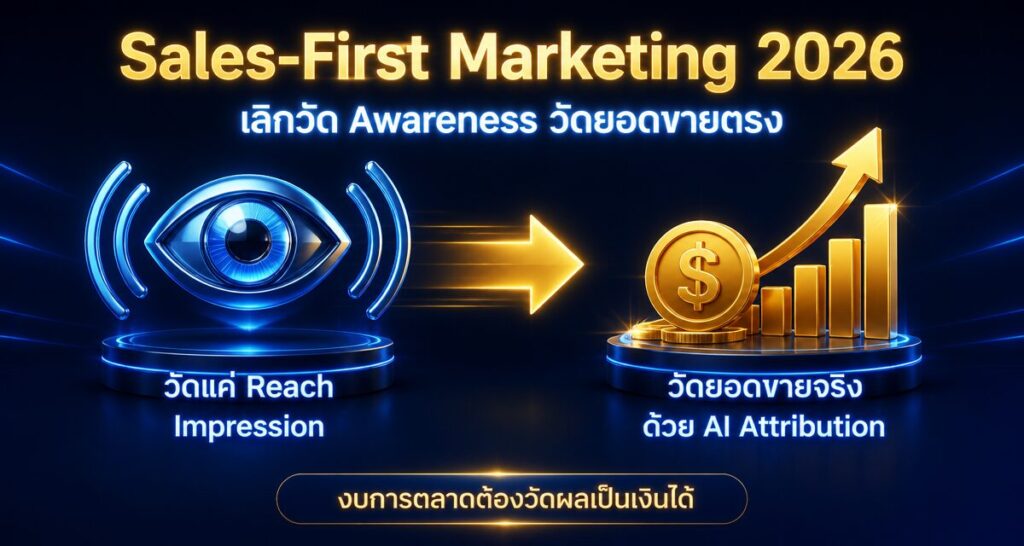 Sales-First Marketing 2026: เลิกวัด Awareness วัดยอดขายตรง