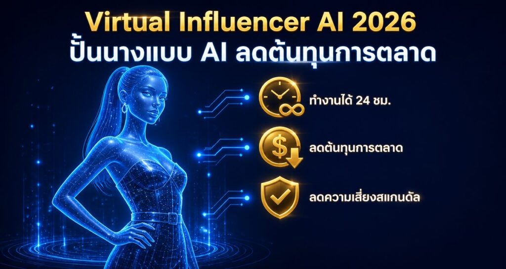 Virtual Influencer AI 2026: ปั้นนางแบบ AI ลดต้นทุนการตลาด