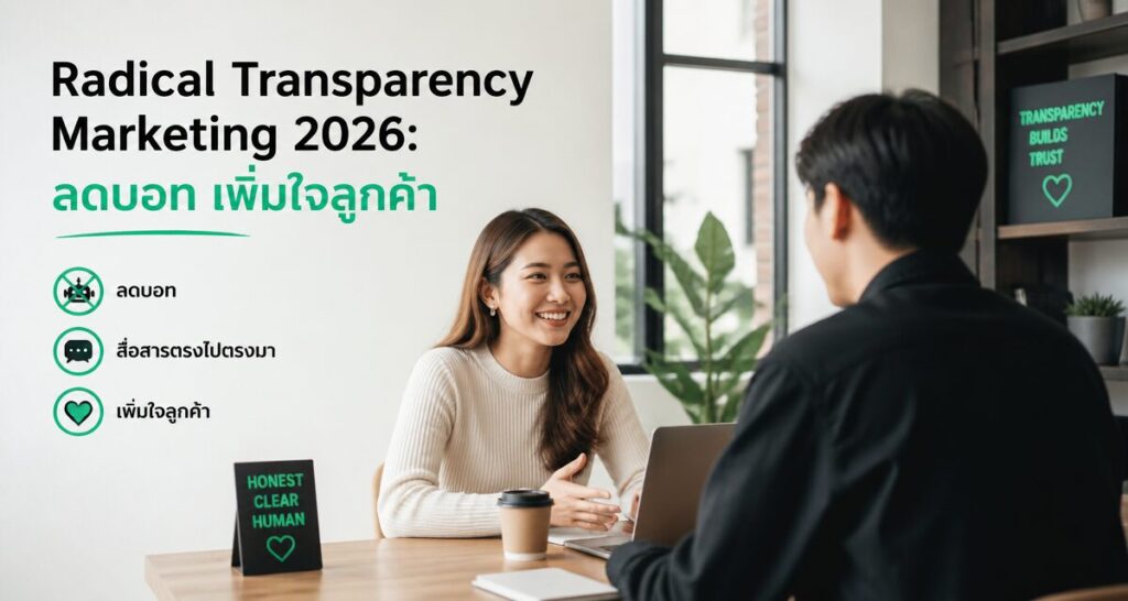 Radical Transparency Marketing 2026: ลดบอท เพิ่มใจลูกค้า