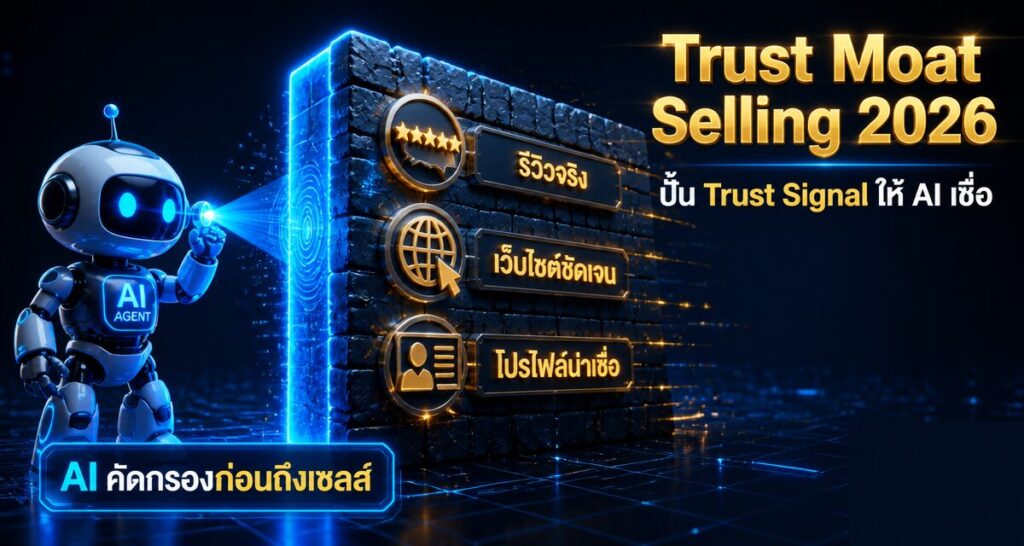 Trust Moat Selling 2026: ปั้น Trust Signal ให้ AI เชื่อ