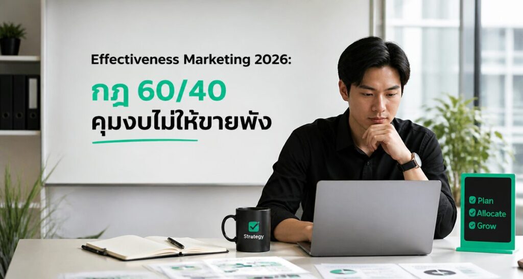 Effectiveness Marketing 2026: กฎ 60/40 คุมงบไม่ให้ขายพัง