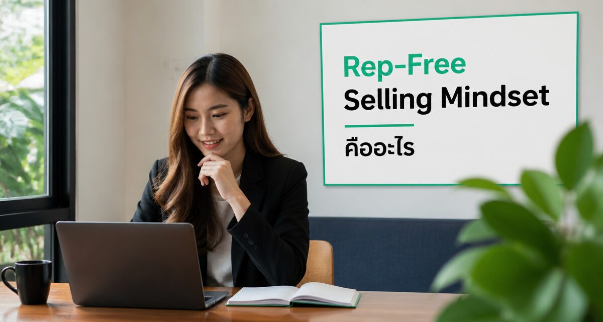 Rep-Free Selling Mindset: เซลส์ต้องเป็น Validator แทนนักขาย 1 Rep-Free Selling Mindset เซลส์เป็น Validator แทนนักขาย